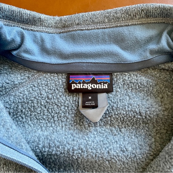 Patagonia Women’s Better Sweater 1/4 Zip Fleece Pullover Size M Blue Heather - Picture 2 of 5